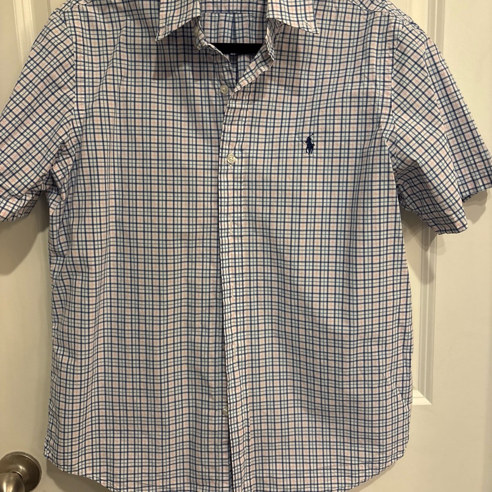 Ralph Lauren Men's Blue Checkered Shirt